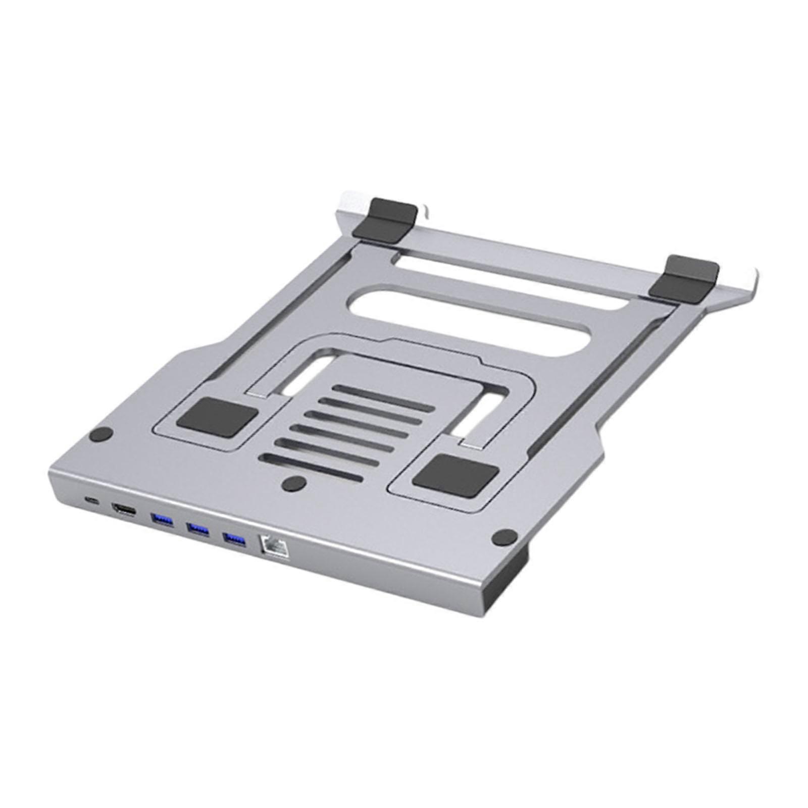 Foldable Laptop Stand With Integrated Docking Stations And AntiSlip Base Multiple Device Compatibility Multicolor