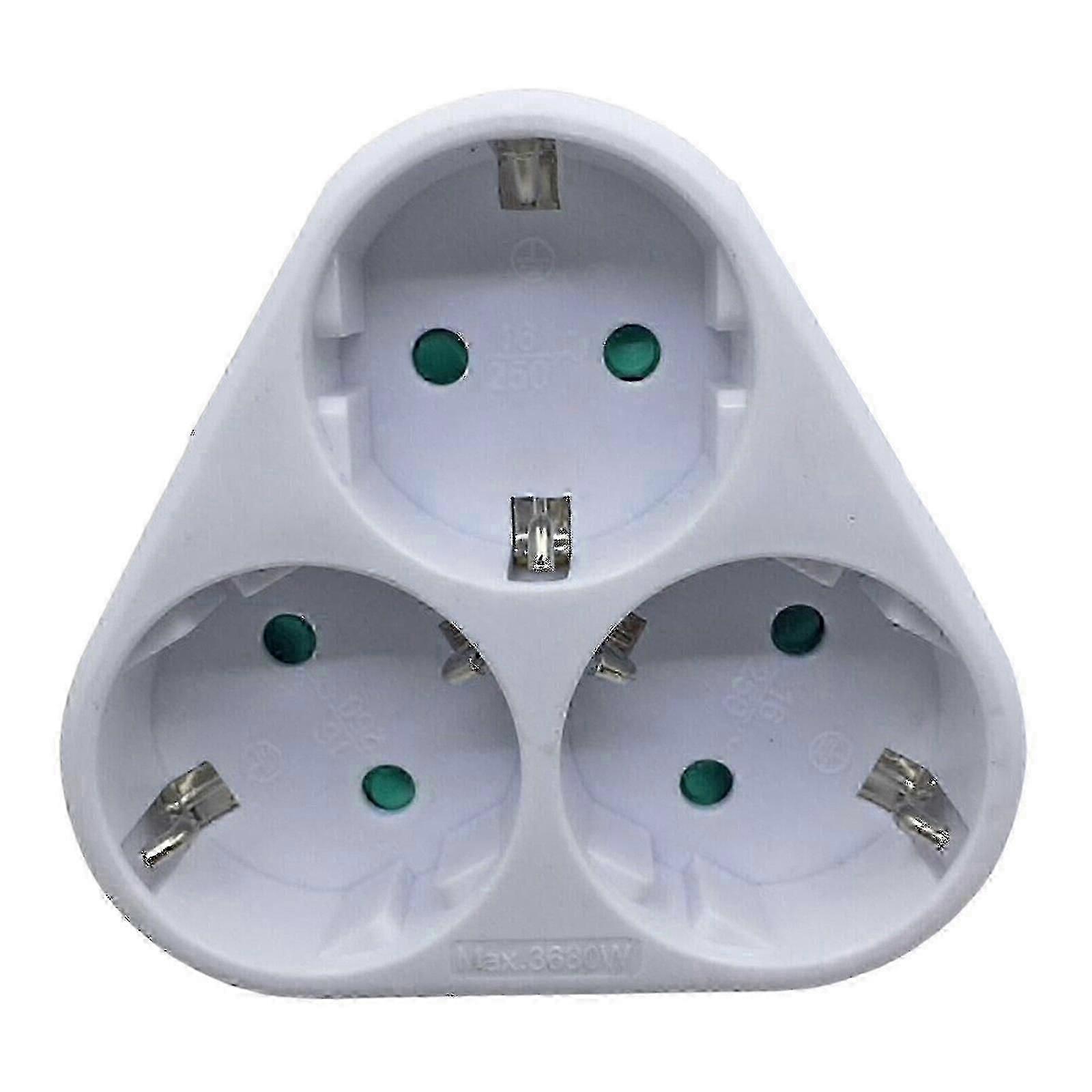 3-Way EU Socket Power Strip, Multiple Socket Outlet Distributor by Wyelv