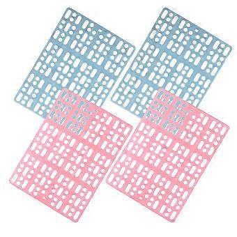 Plastmatte til kaninbur for fotstøtte, 16 stk. plastputer i assorterte farger