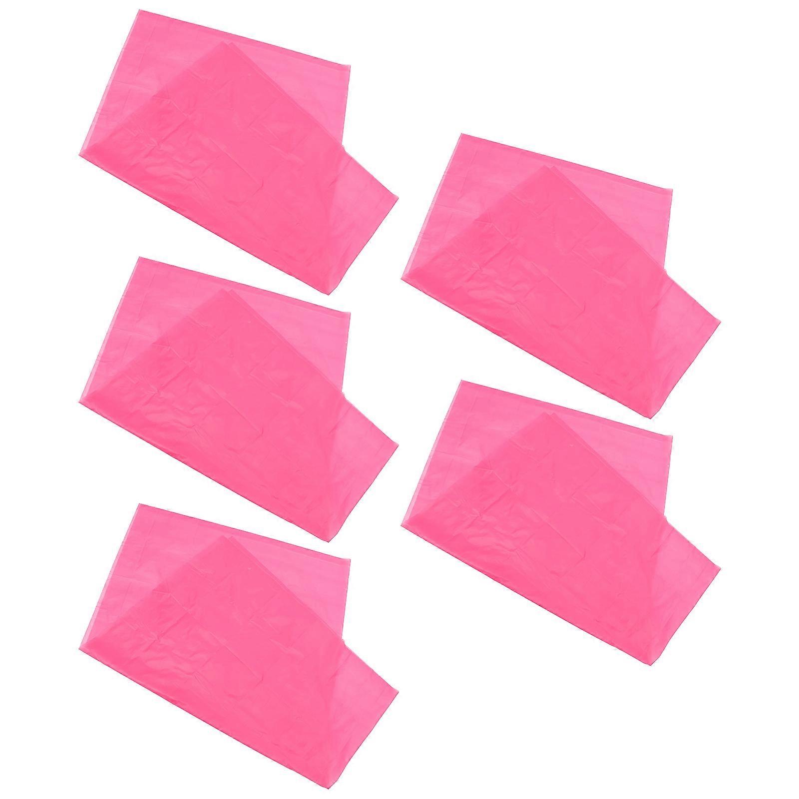 Rosy Plastic Rectangular Tablecloth for Birthday Party 10Pcs Disposable