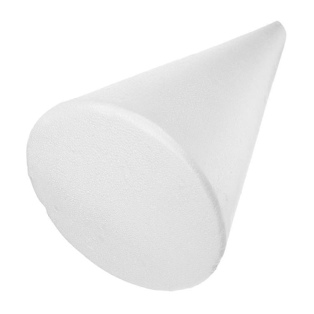 Polystyrene Tree Cone compatible with Decoration White Foam Craft Cone