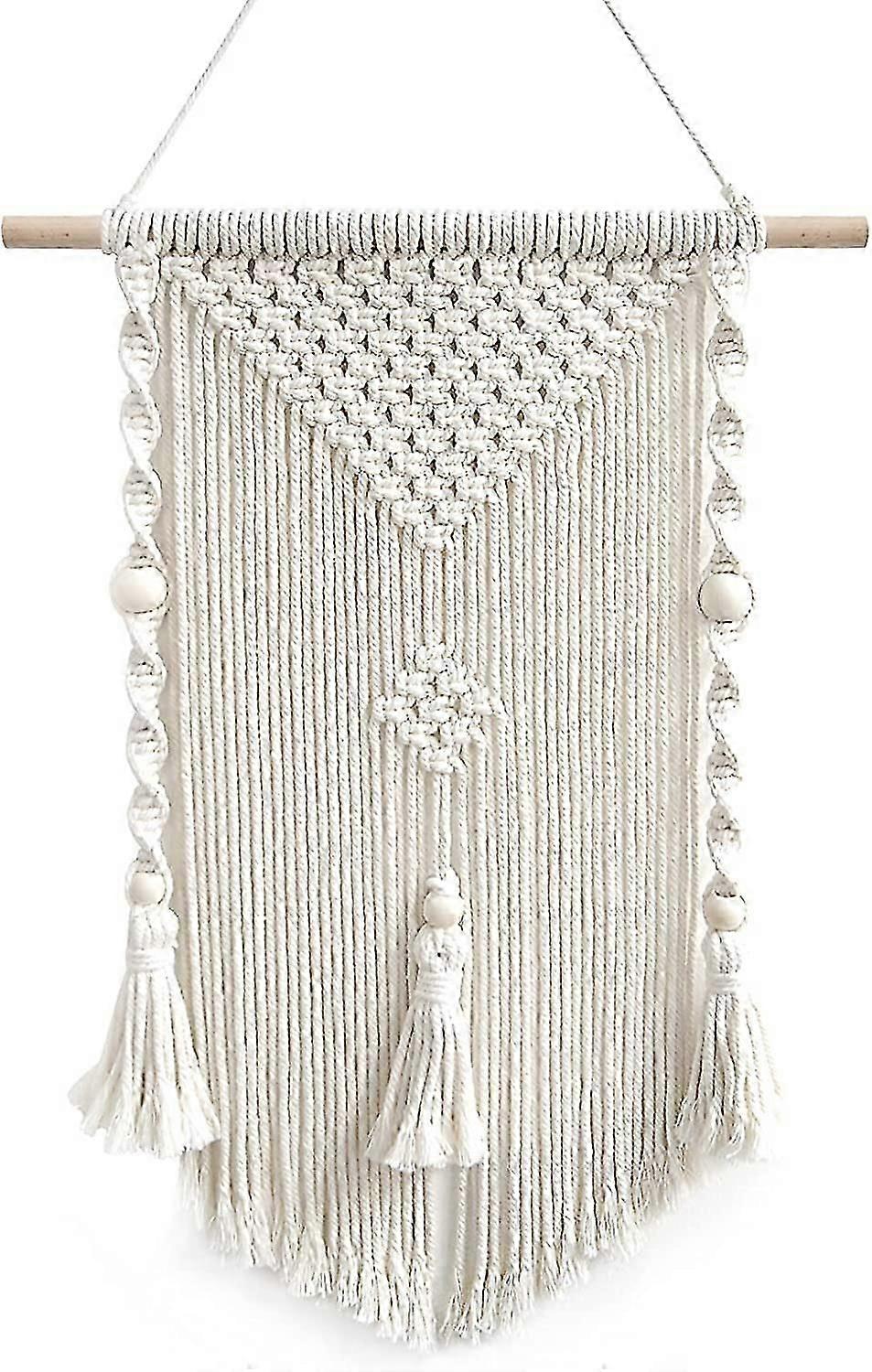 Macrame Wall Hanging Boho Wall Decor for Home Decor (Beige)