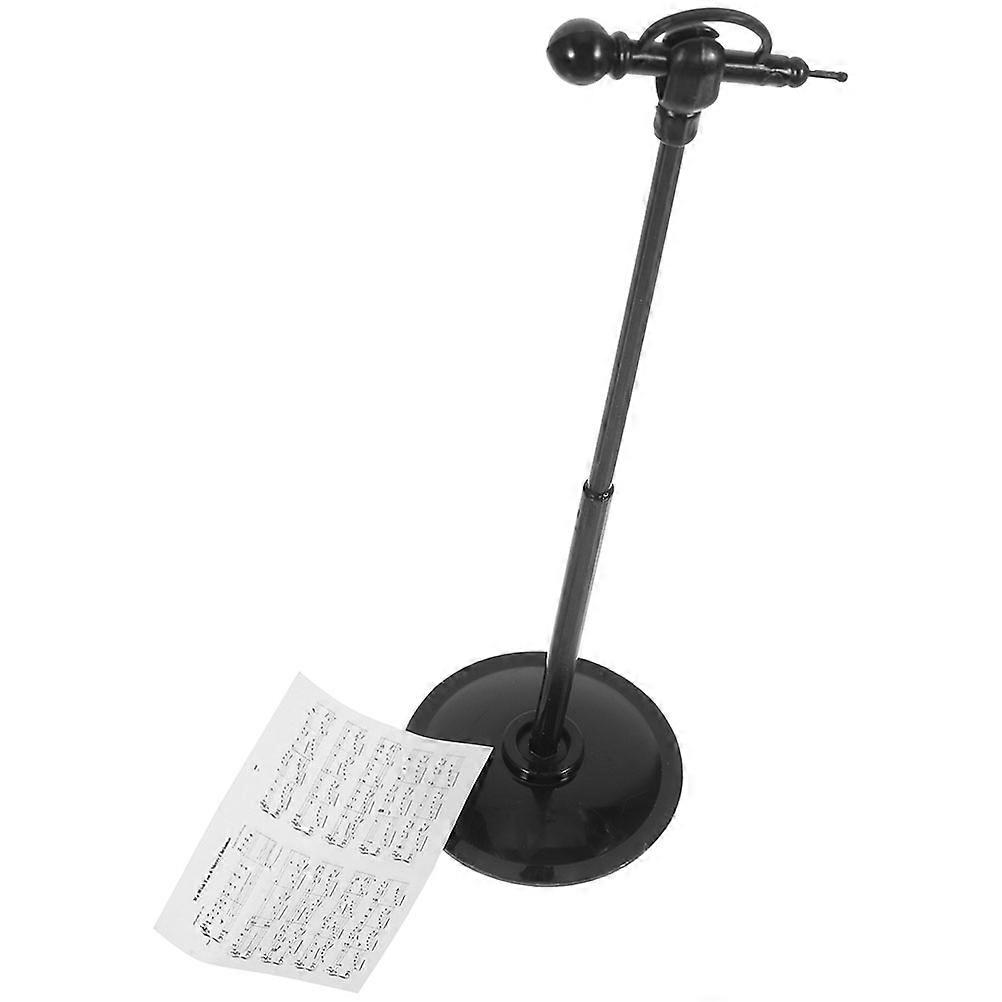 Black Mini Microphone Model for Decor 5Sets with Music Sheet