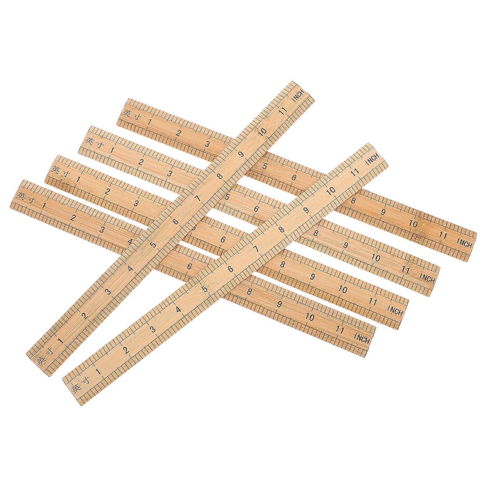 Bamboo Drawing Ruler Measuring Tool for Measuring 18Pcs Bamboo Set