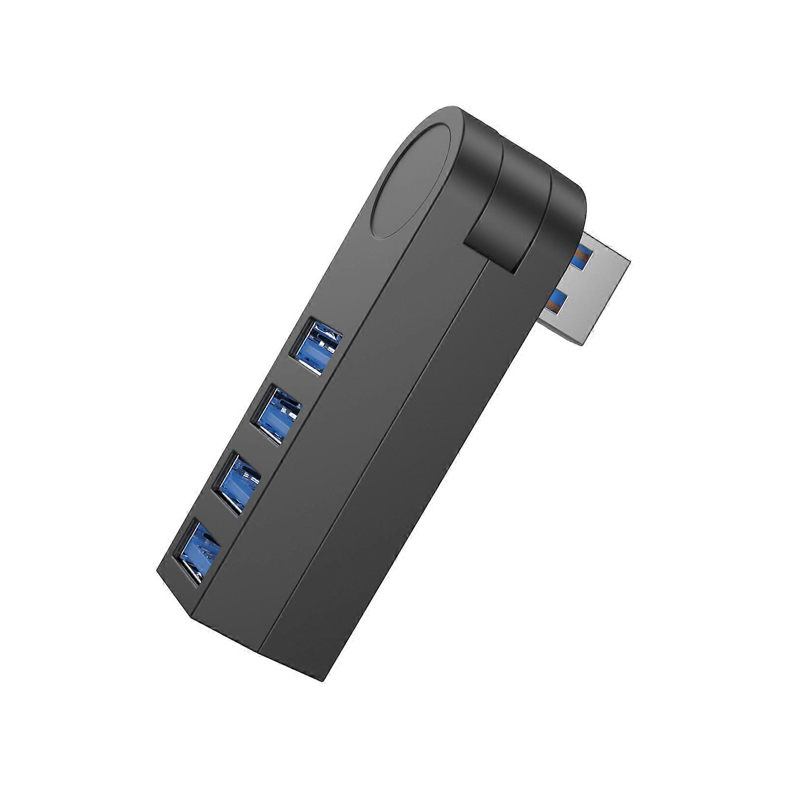 Space Saving Rotatable USB Split Adapter 4 Slots Plugs Play Docking Station For Workstations and Gaming Setups Multicolor