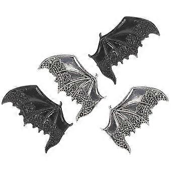 Bat Wing Hairpins Halloween Hair Accessories for 2Pairs Zinc Alloy Kids