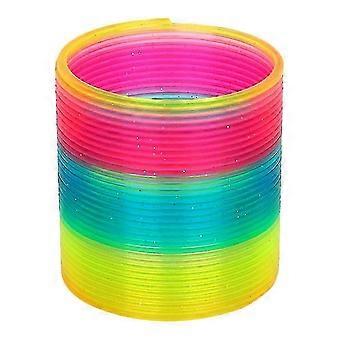 Sateenkaarikäämi kevät lelu, klassinen uutuus ja värikäs neon muovi lelu juhlatarvikkeet poikien tytöille