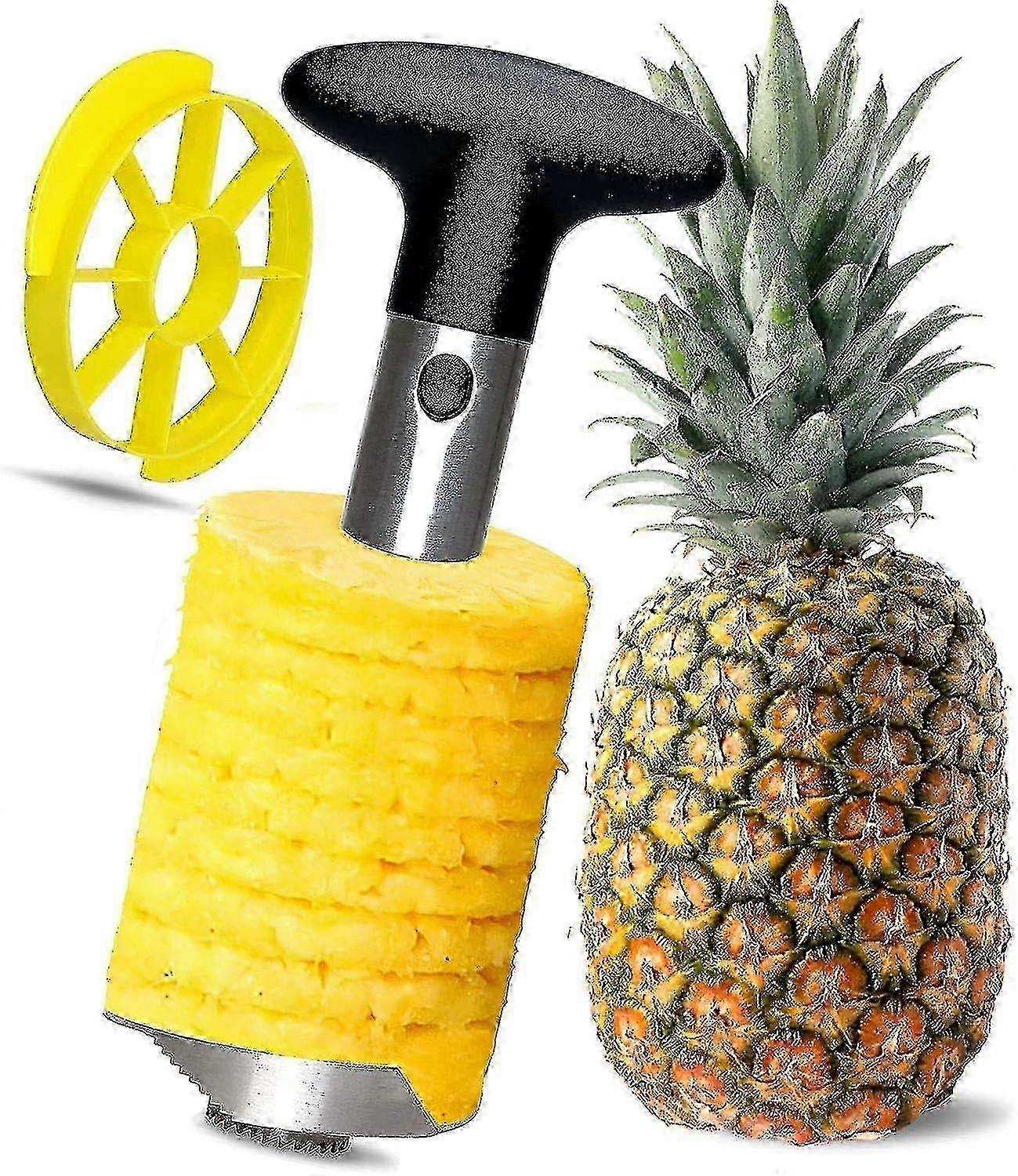Black Handle Kitchen Tool with Pineapple Slicer and Slicer