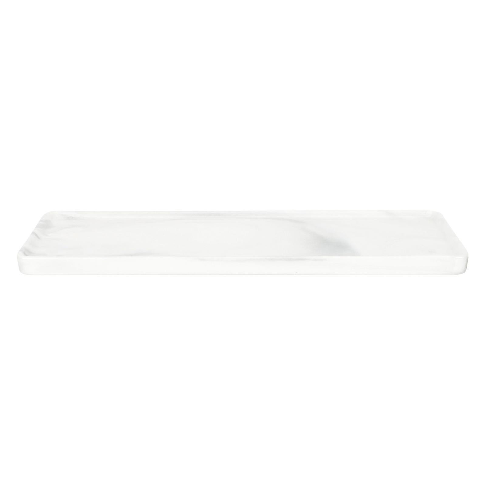 Household Marble Pattern Plate Ceramic Tray for Bathroom Storage