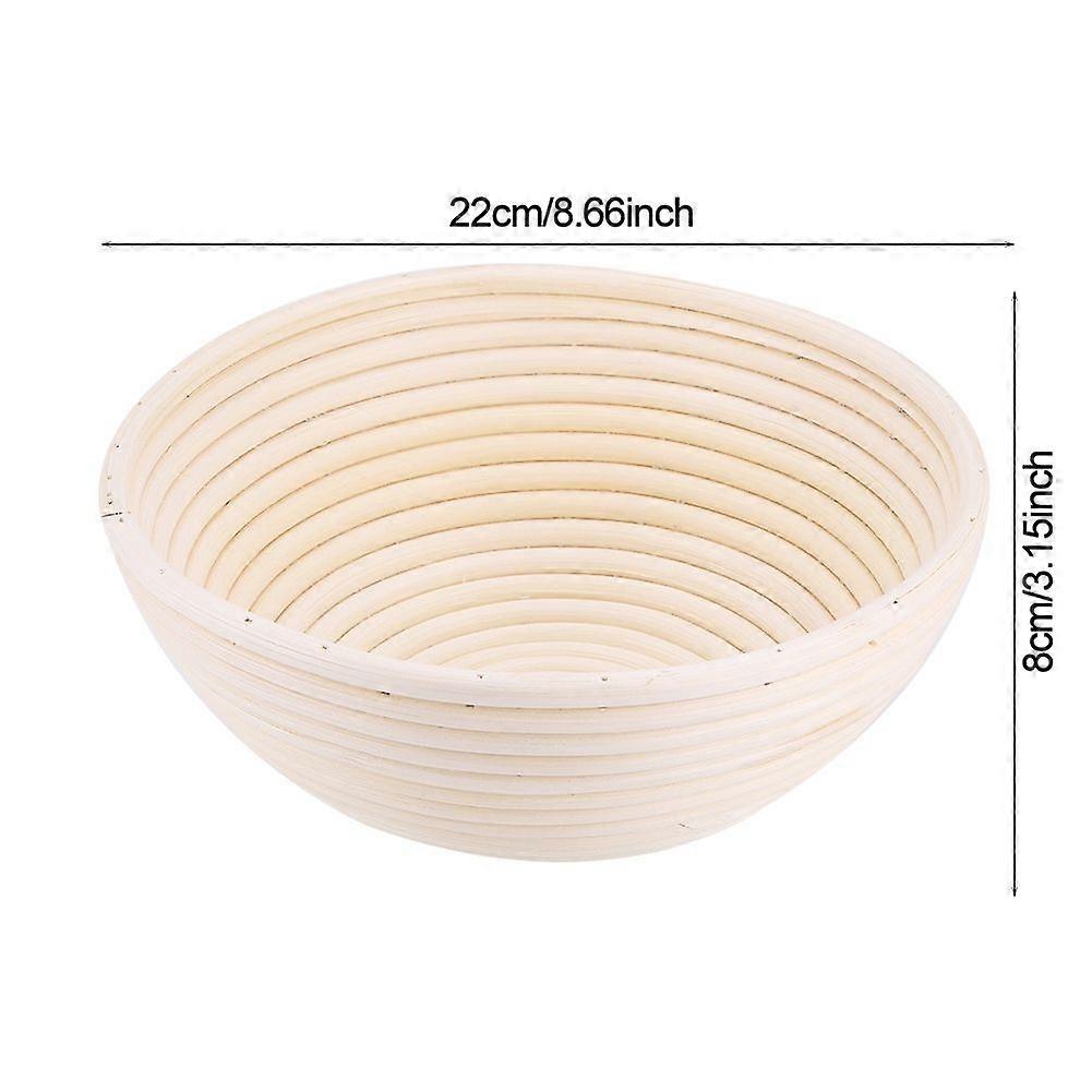 Handmade Unbleached Natural Cane Banneton Proofing Basket Dough Bread Baking Kit