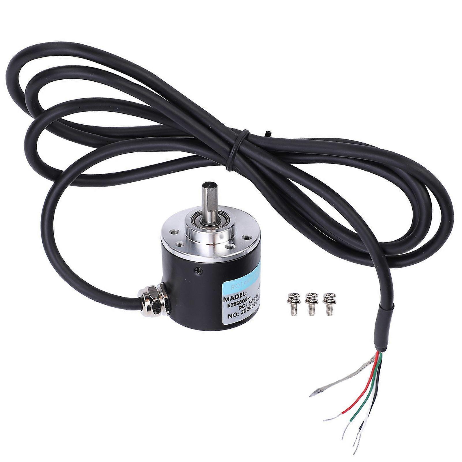 Encoder 5?24V DC AB 2 Phase Incremental Rotary Solid Shaft Encoder for Office Automation Engineering1024B