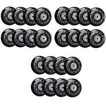 24-pack inline skatewielen, indoor/outdoor rolschaatswielen, vervangende wielen met lager 64 mm