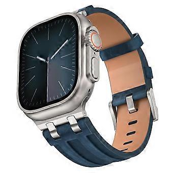 Smartwatch strap, faux leather, for Apple Watch 49, 46, 45, 44mm, stainless steel buckle