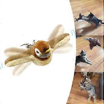 Chase Cat Toy, Flappy Chase Bird Cat Toy, FlappyChase Interactive Cat Toy, Chirping Bird Cat Toy Flapping Wings, Flying Interactive Electric Sparrow B