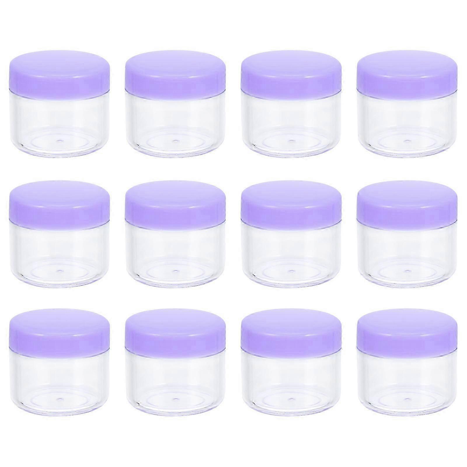 Plastic Face Cream Boxes Sub Bottles for Storage 20Pcs Violet Containers