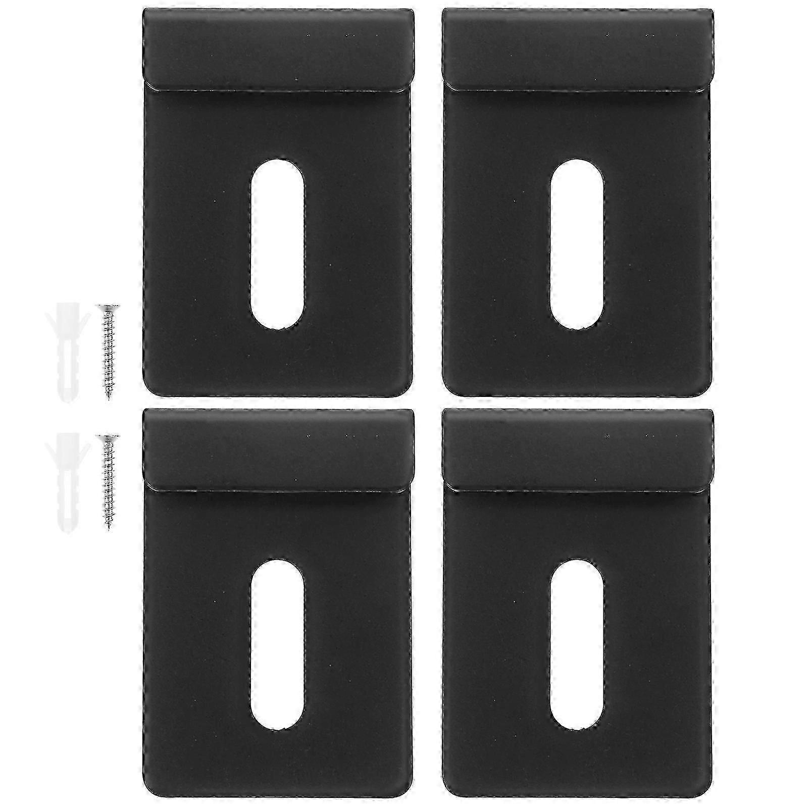 4pcs Mirror Bracket Wall Hanger compatible with Frameless Mirror Tile Display Rack Clip
