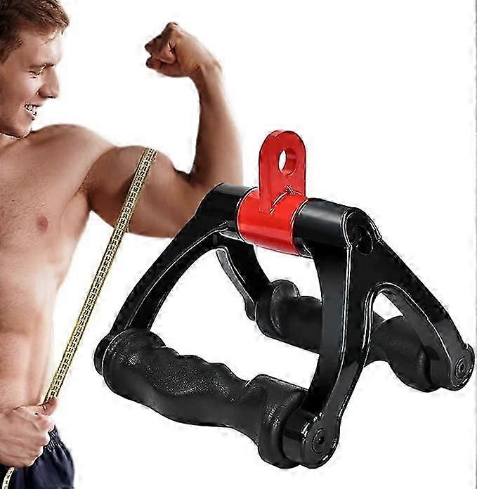 Tricep Pulldown Strap, Nylon Alloy Cable Machine Exercise Handle, Nonslip V-shaped Cable Machine Handle Pull Back, Double D Row Exercise Handle compat