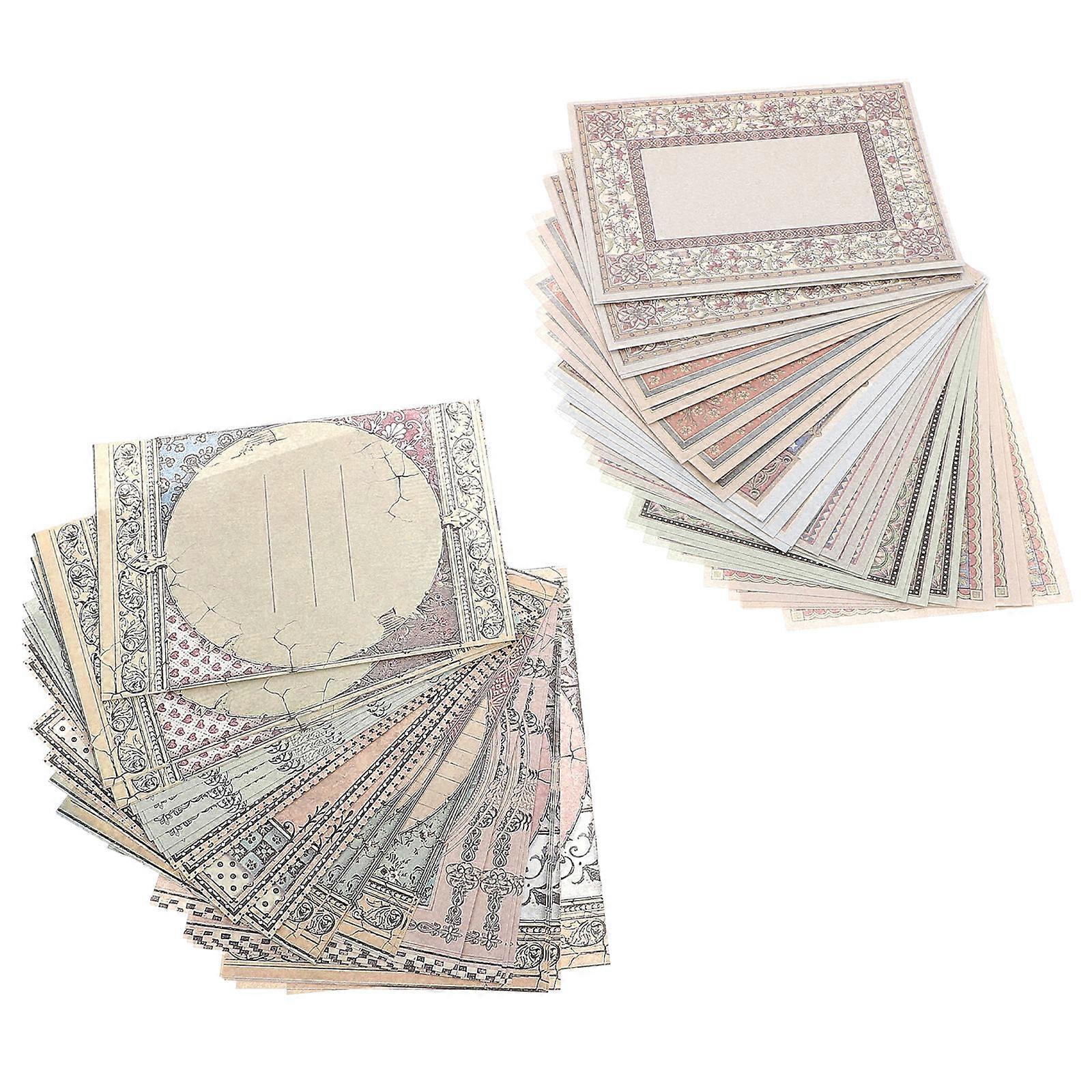 60Pcs Decorative Scrapbook Papers Notebook DIY Material Background Decor