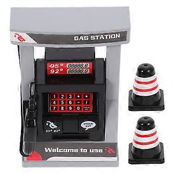 Simulation Gas Station Toy Set for Kids with Miniature Roadblocks 1Set