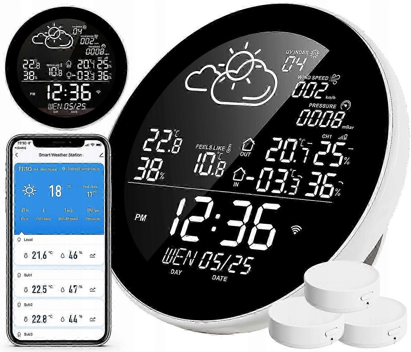 Wifi Tuya Smart Väderstation 1x Sensor