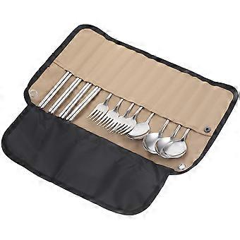 Camping Cutlery Kit Nylon Utensils for Storage 1Set Portable Picnic Bag