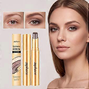2pcs Multicolor Eyeshadow Stick, Matte Earth Tones, Smooth Texture