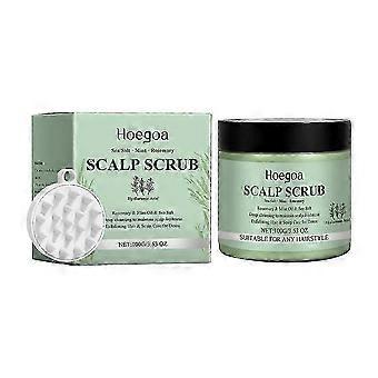Champú exfoliante con romero para el cuidado del cabello, masaje para el cuero cabelludo, hidratación profunda, reparación, cabello dañado, reducción de sequedad y nutrición.