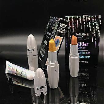 2-in-1 Lip & Eye Glitter Primer, Long-Lasting Brightening Makeup Base