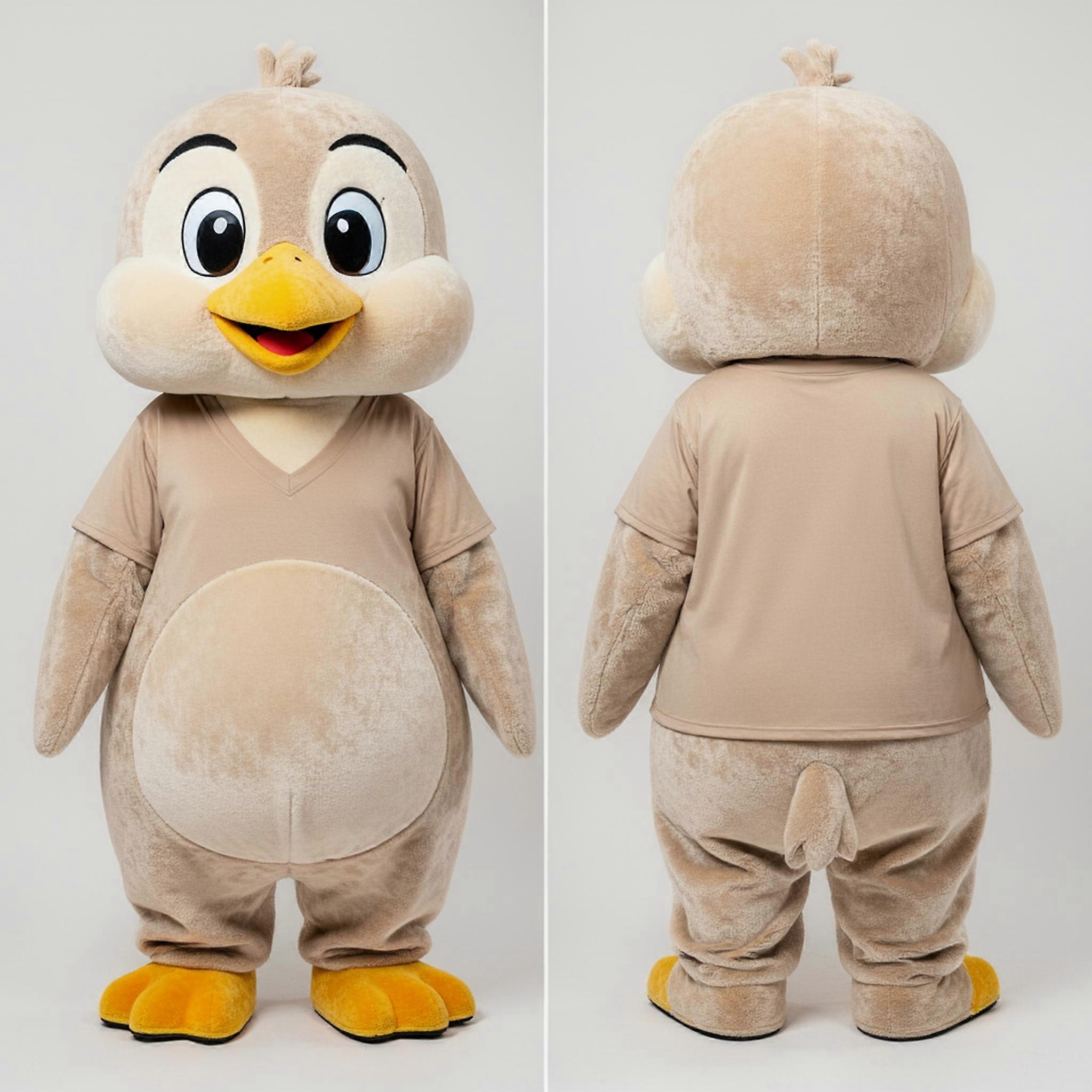 MASTICOT Beige Cuddly Penguin Mascot