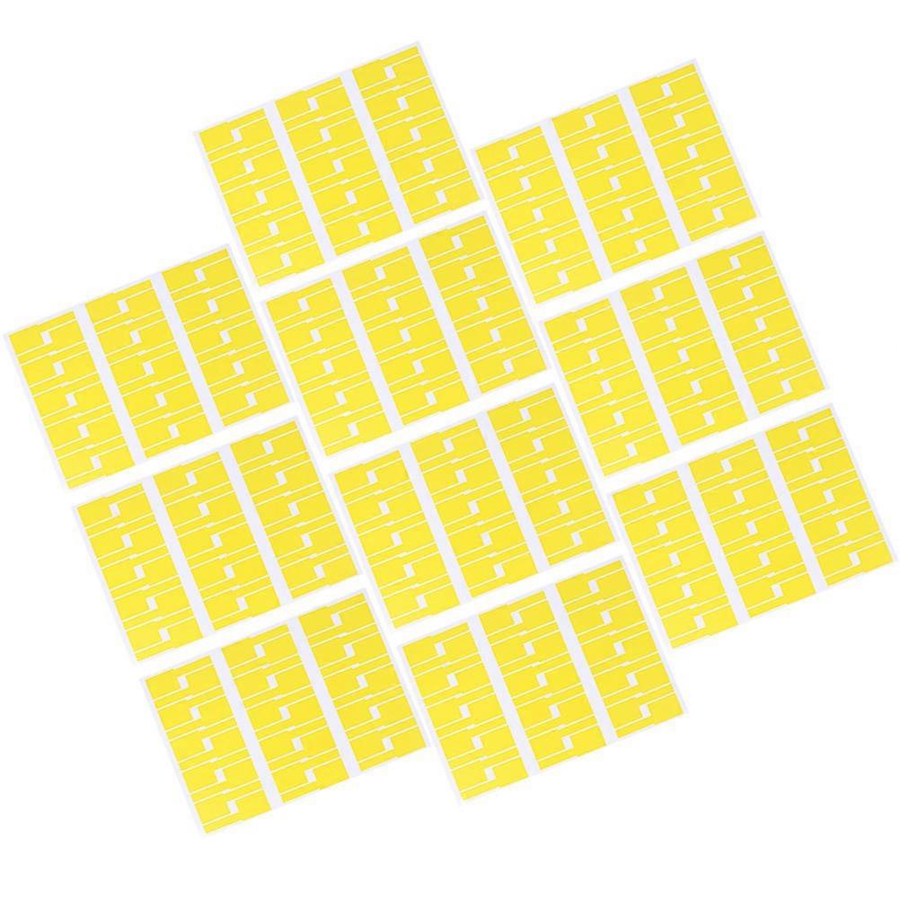 Identification Tags Network Cable Labels for Indoor Use Yellow 10Pcs