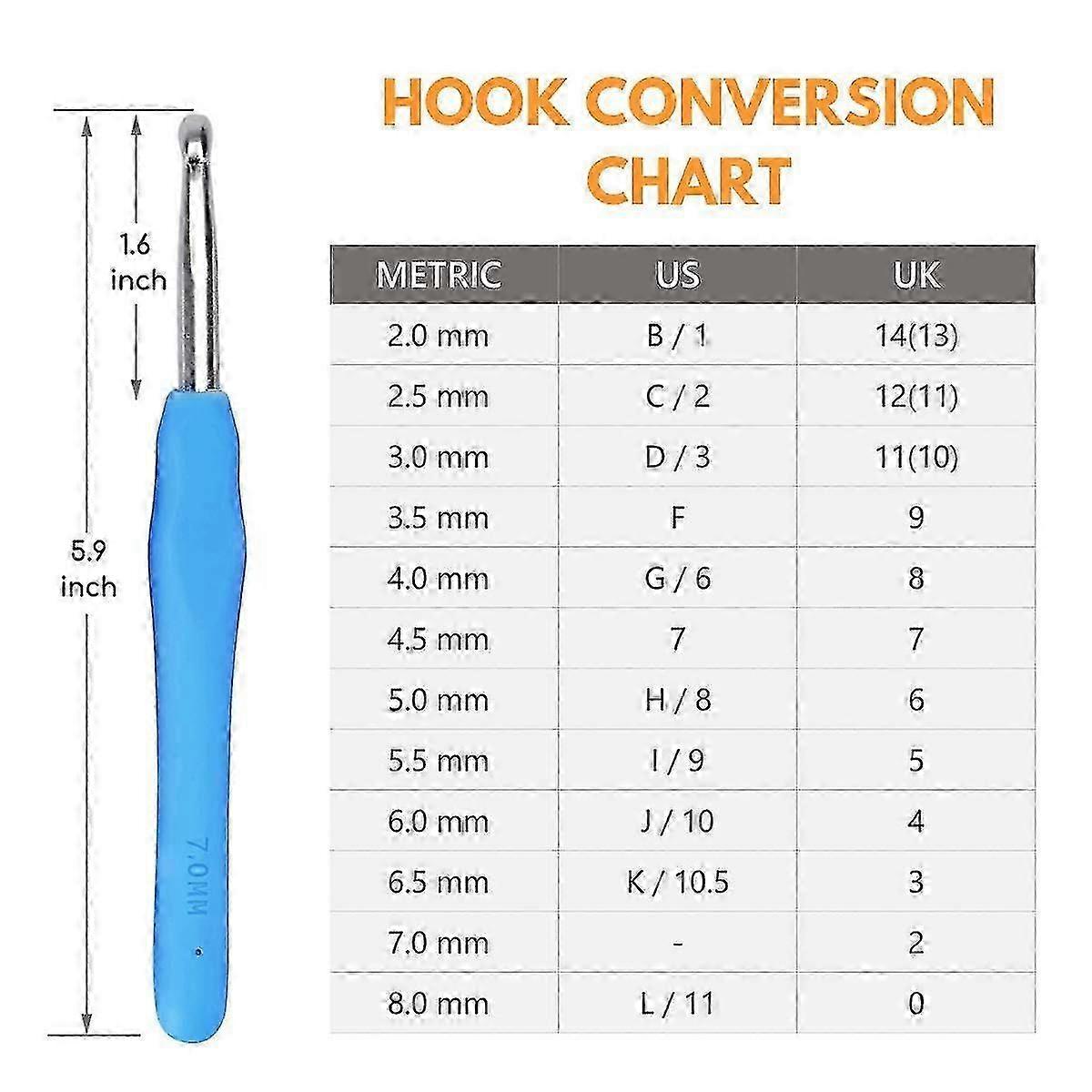 Large-eye Blunt Needles Yarn Knitting Plus Crochet Hooks Set