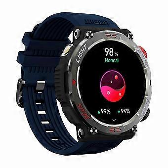 LOKMAT ZEUS 5 PRO urheilu ulkona älykello taskulamppu kompassi Bluetooth-puhelukompassi laivastonsininen