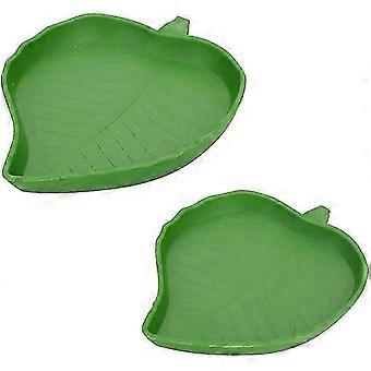 JiaWei Set of 2 flat bowls for reptiles and turtles - For lizards, hamsters, snakes - 2 sizes - 7VM