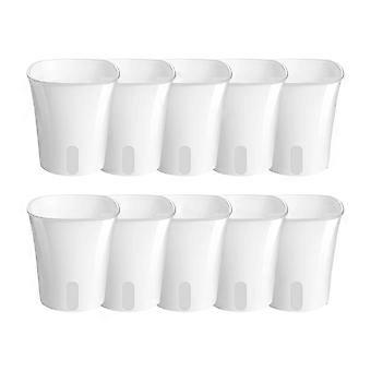 Macetas de autorriego de 3" para plantas de interior, vaso interior transparente, macetas de plástico, indicador de nivel de agua, esquejes, plántulas, hierbas.