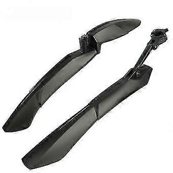 Exquisite Bicycle Mudguard 24 26 27.5 29 inch Mud Wings Front/Rear Wheel Fenders Handy Mount Extra Length Width Deep Groove-Black