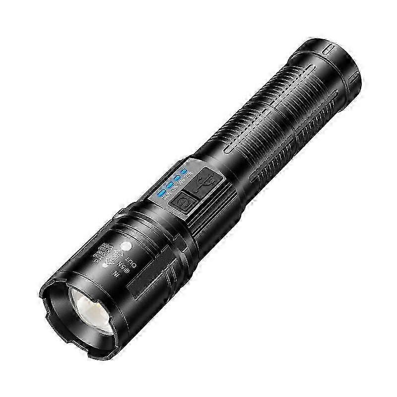 Telescopic Zoom High-Performance Flashlight - Power Indicator Efficient Cooling Impact Resistant premium