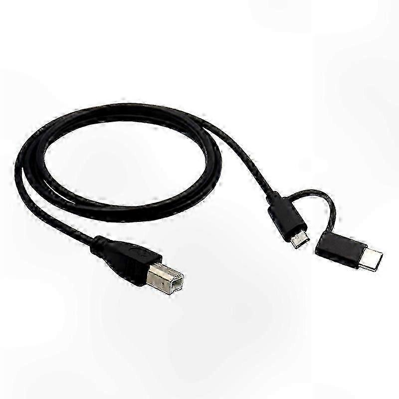 Smartphone to Printer Adapter Cable Micro USB Type C USB-B Data Connection Solution for OTG Devices