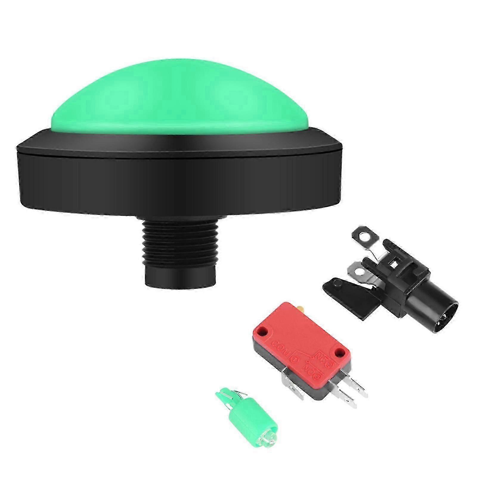 100mm Massive Arcade Button with LED Convexity Console Replacement(green) 26-27