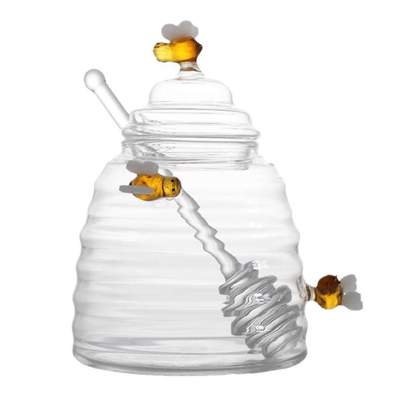 Practical Glass Honey Pot with Lid Kit