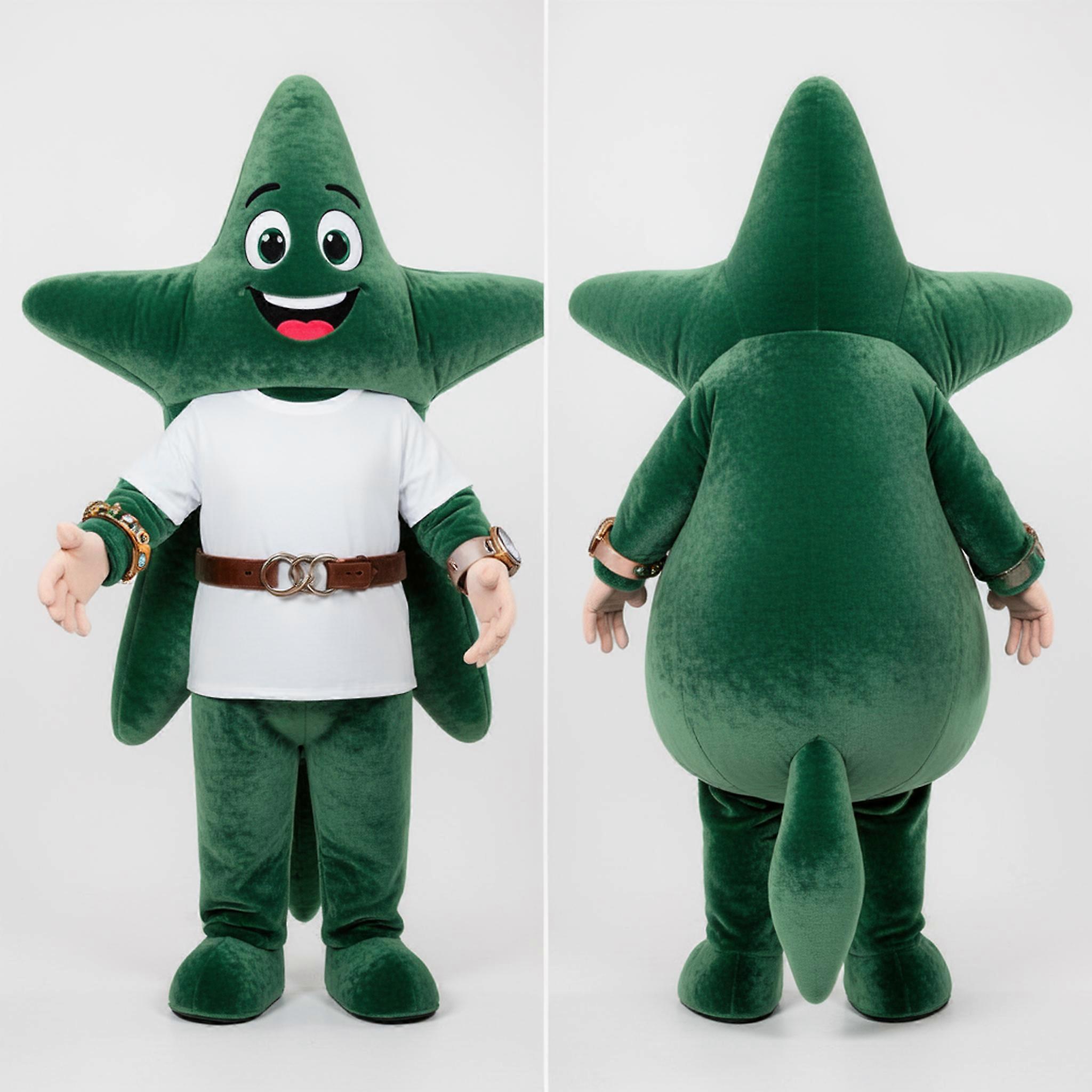 MASTICOT Forest Green Cartoon Starfish Mascot