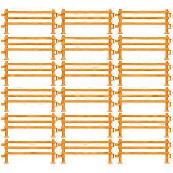Model Corral Fencing Panel for Farm Animal Play 100Pcs Plastic Toy