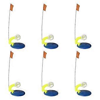 6pack Ice Fishing Gear with Sleds Base and Fishing Flags, Multicolor