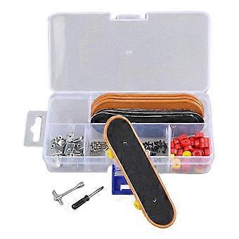 5pc Finger Skateboard Set for Kids, Durable Alloy Mini Fingerboard DIY Assembly Kit with Graffiti Deck Patterns