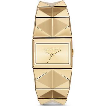 Karl Lagerfeld Perspektive Uhr für Frauen AnalogQuarz mit Edelstahl Armband in Gold KL2604 vergoldet