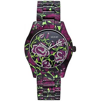 Guess Trenduhr für Frauen Analog Quarz mit EdelstahlArmband W0226L1