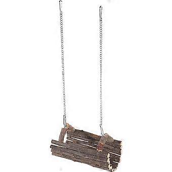 Pet Wooden Hamster Swing Toy for Molar Chewing Hanging Hammock