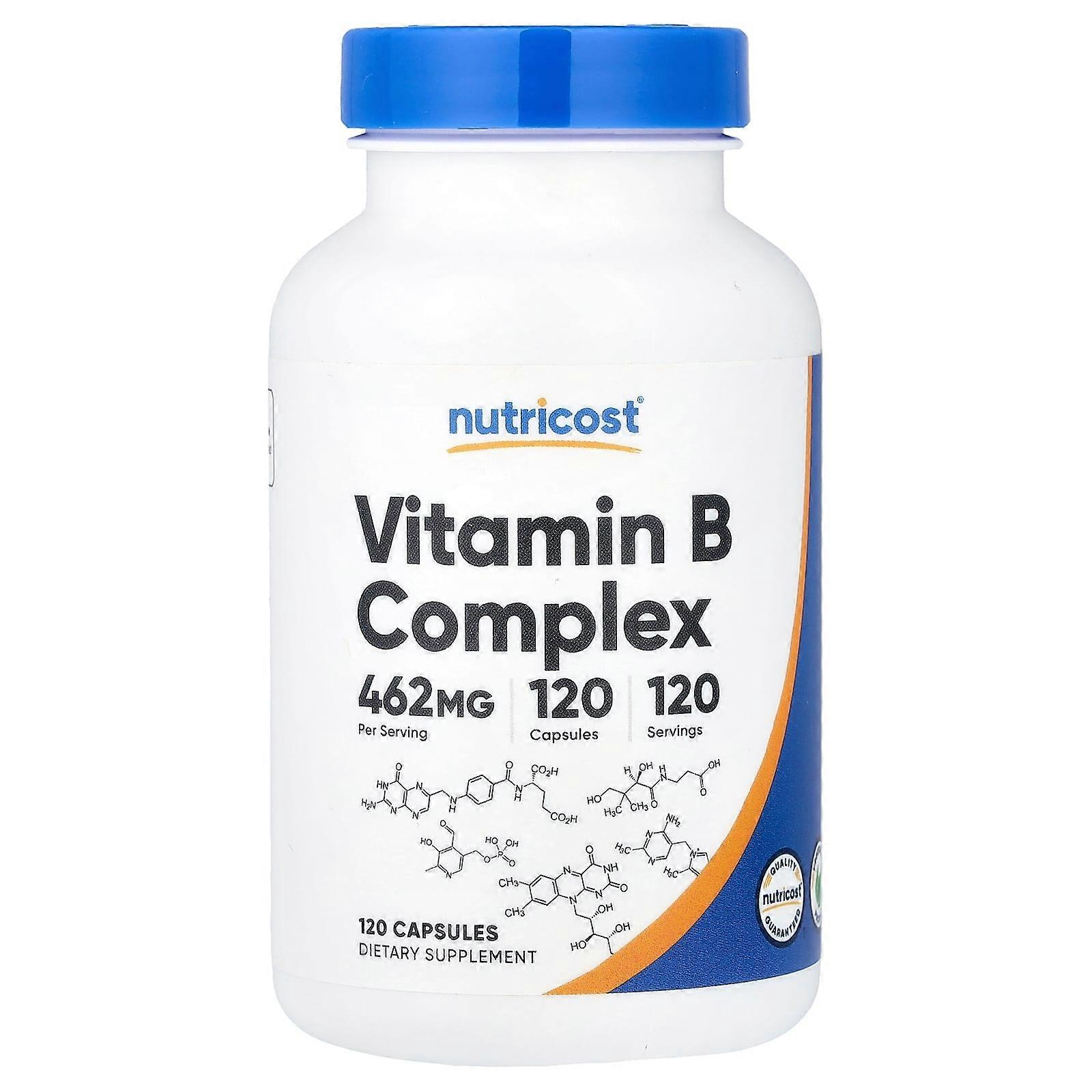 Nutricost, Vitamin B Complex, 462 mg, 120 Capsules