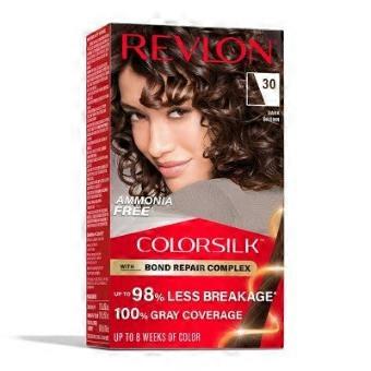 Revlon Colorsilk Beautiful Color Permanent Long-Lasting High-Definition with 100% Gray Coverage Hair Color, 030 Dark Brown - 4.4 fl oz