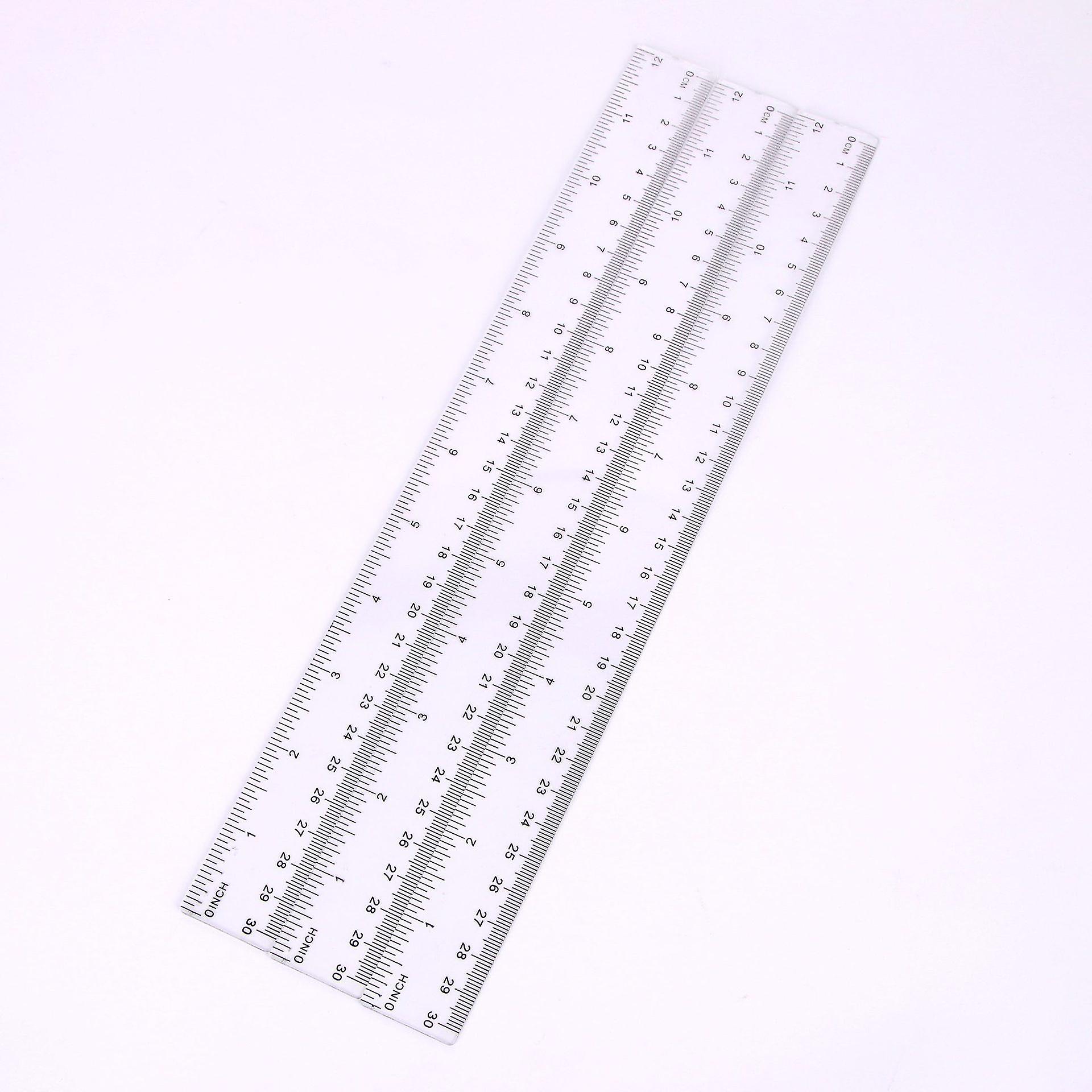 12 Inch Rulers Fumete 300-Pack 12-Inch Plastic Rulers - Clear Rulers ...