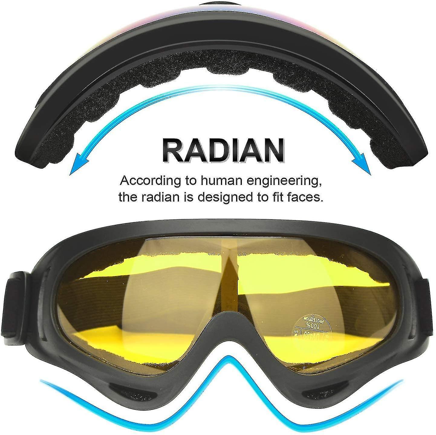 Laskettelulasit, pakkaus 2, Lumilautalasit lapsille, Pojat ja tytöt